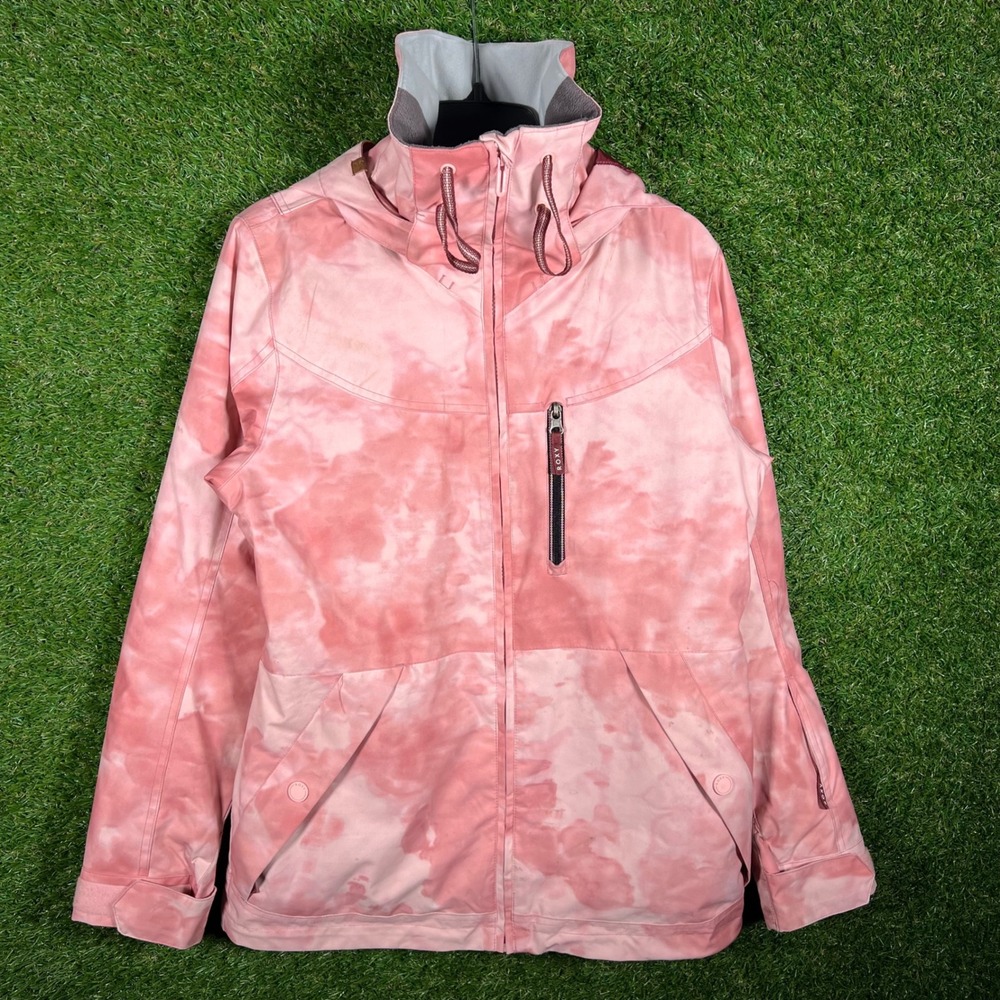 Roxy DryFlight 10K Snowboard Ski Jacket Womens Small Pink Tie Dye Marble